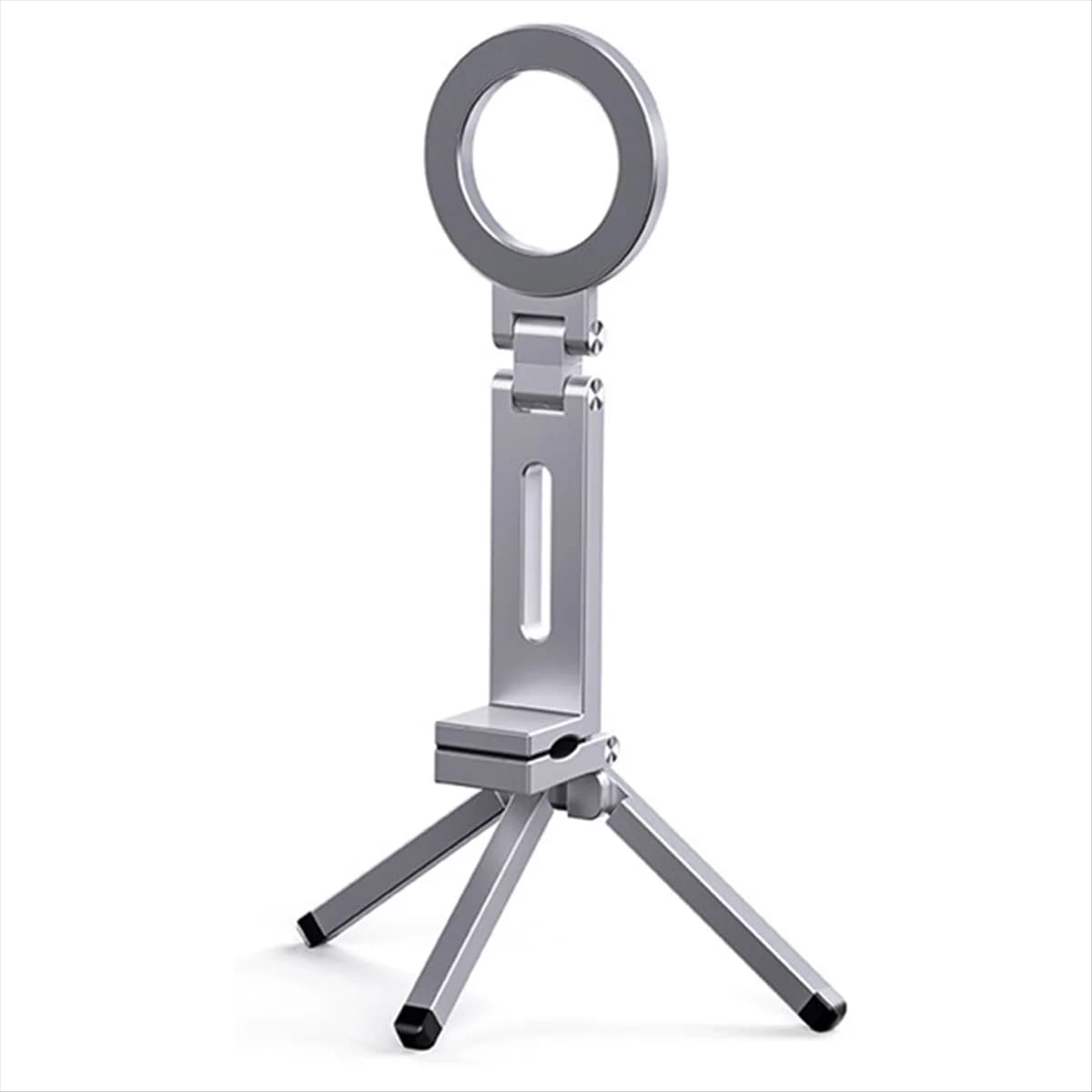 Supporto per treppiede magnetico pieghevole per telefono, 360 ° Supporto portatile rotante per aereo da scrivania da viaggio