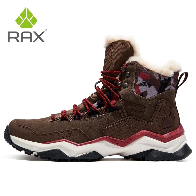 RAX men's waterproof hiking shoes Sneakers winter outdoor for men snow boots snow boots in plush Jogging shoes for outdoor tourism
