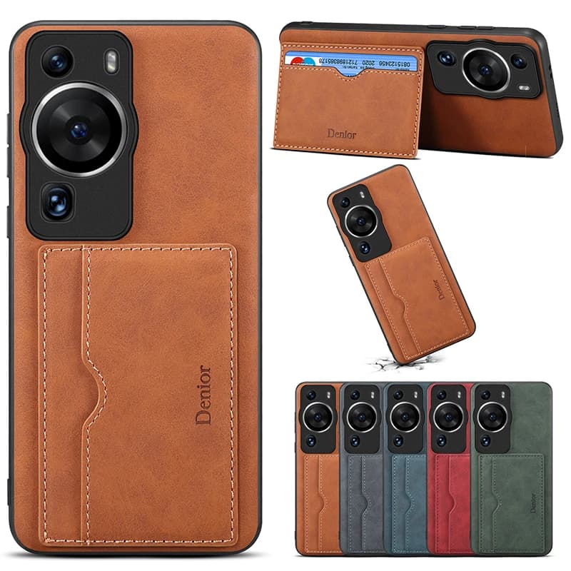 Custodia per telefono a portafoglio in pelle PU di lusso per Huawei Pura 70Pro P60 P40 P30 Pro P30Lite P50 P30 Cover posteriore con slot per schede