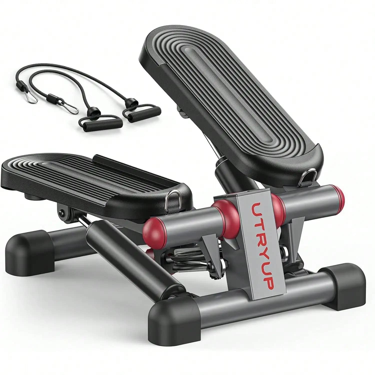 Mini Stepper Idraulico 2026 per Esercizi Domestici, Macchina Fitness Compatta e Silenziosa con Bande di Resistenza, 300