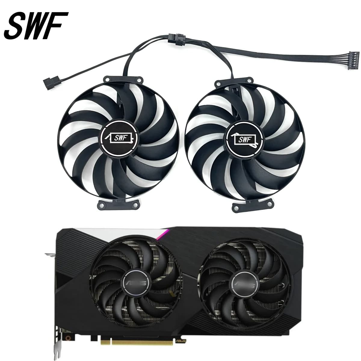 95MM FDC10U12S9-C CF1010U12S 7PIN RTX3070TI 3060TI VENTOLA GPU Per ASUS Dual GeForce RTX 3060 3070 V2 OC Edition 8GB Ventola della scheda video