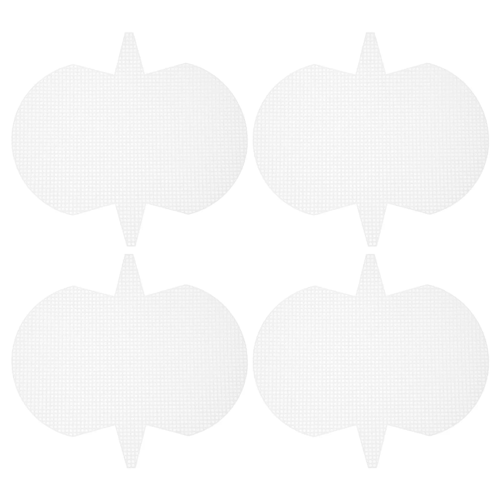4 Pezzi Fogli di Tela Plastica per Punto Croce, Kit Fai da Te a Griglia per Borse, Ricamo, Quilting, Cucito e Forniture Artigianali