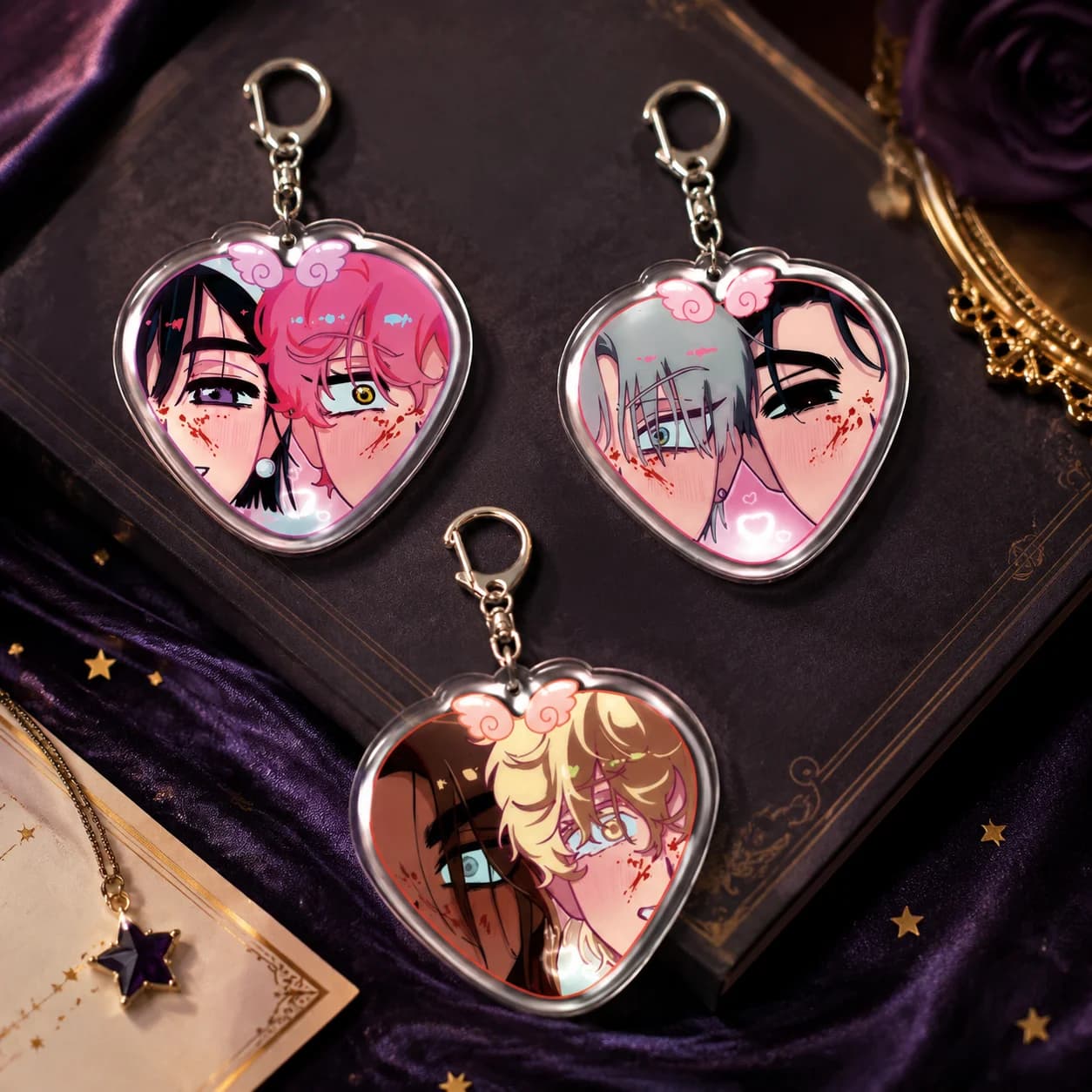Alien Stage Sua Mizi Acrylic Double Sided Keychain Anime Backpack Charm Keyring High Quality Collectible for Cosplay Gift