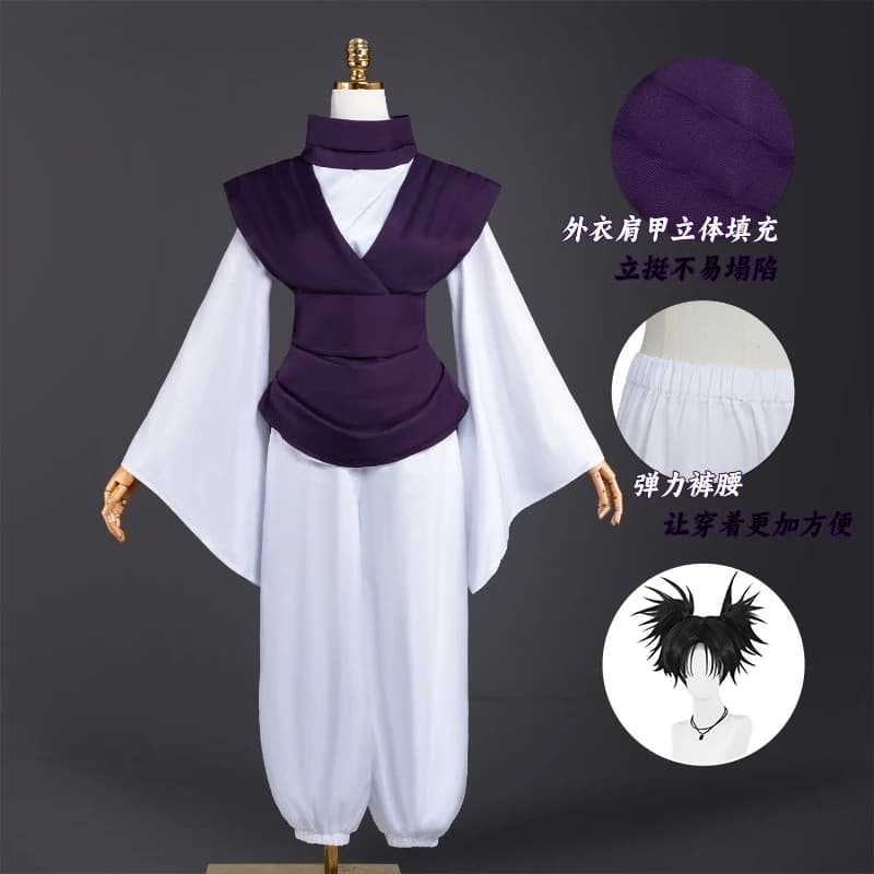 ANIMECC IN STOCK Cosplay Costume by Choso Wig Anime Jjk Uniform Purple for Cosplay Outfit for Halloween parties for Women and Men