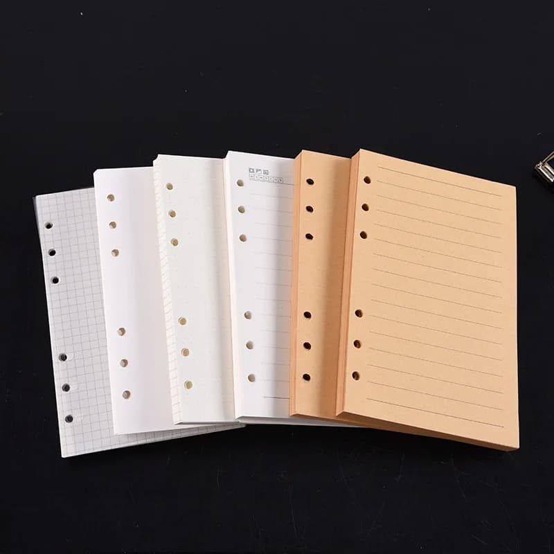 45 PCS Kawaii A5 A6 A7 Kraft Binder Notebook Paper Refill Spiral Binder Index Inside Pages Monthly Weekly Daily Planner Agenda
