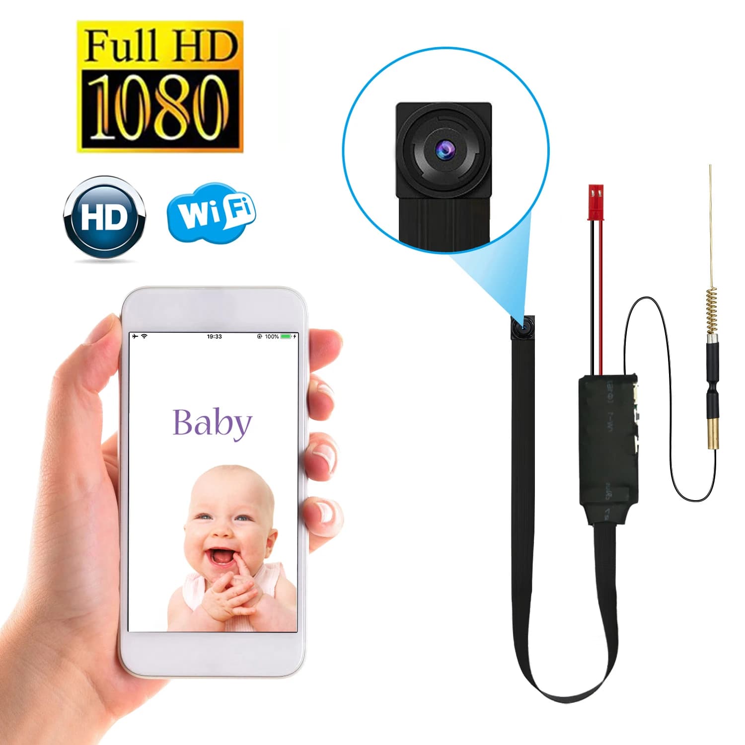 Modulo mini telecamera WiFi fai-da-te Motion DV 1080P HD P2P Videoregistratore Videocamera di sicurezza domestica Piccola videocamera Supporto Visualizzazione remota