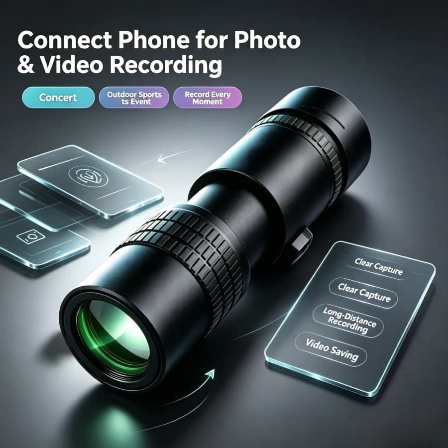 10-300x40 Zoom Monocular Telescope HD High Power Handheld Scope BAK4 FMC Optics Low-Light Performance for Outdoor Camping