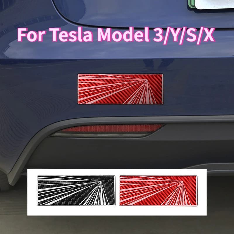 Adesivo coda per Tesla Model Y Juniper/Model 3 Highland 2025 Accessori PLAID Space-time Decor Adesivo in vero resina epossidica di carbonio