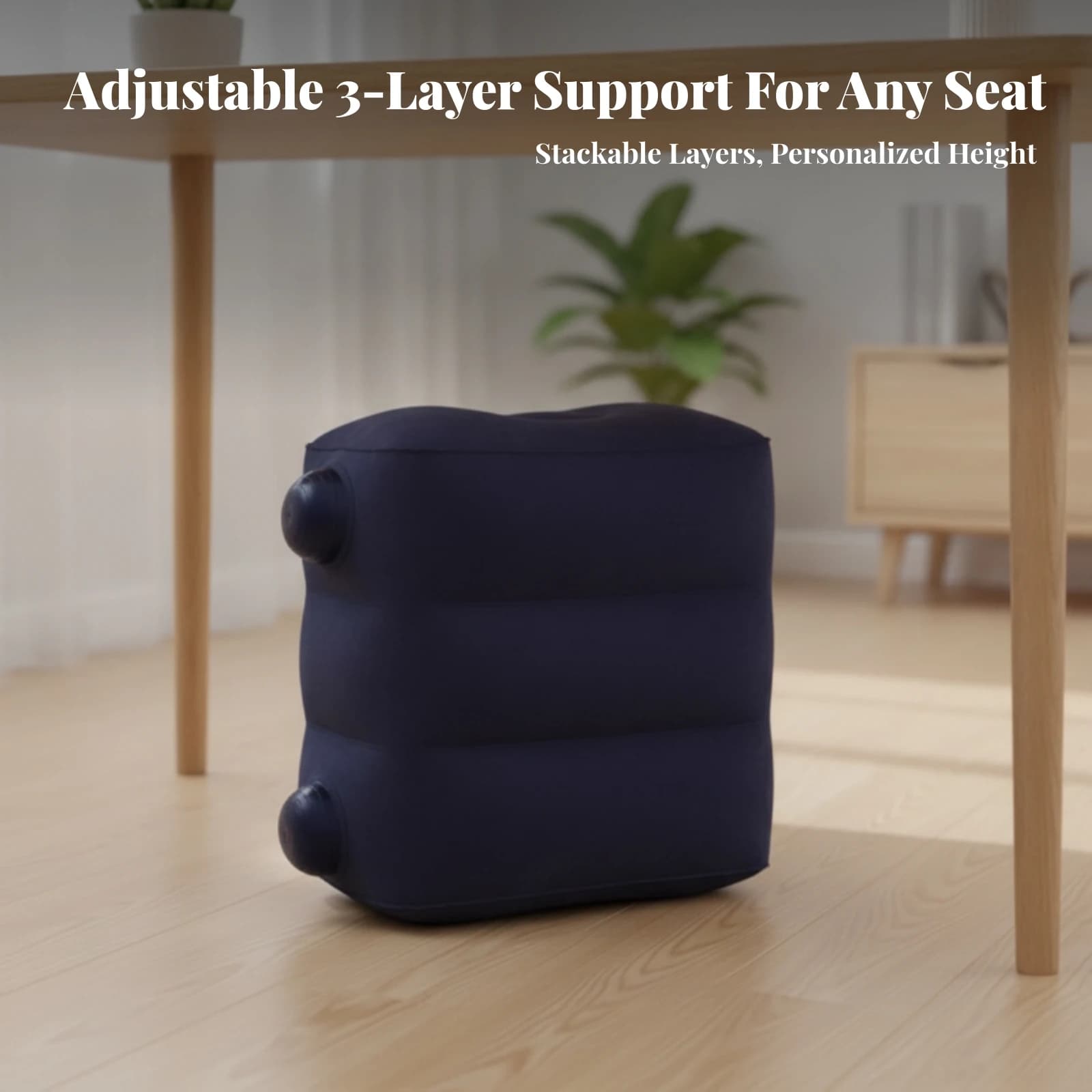 Inflatable Footrest Compact Travel Footrest Inflatable Foot Rest Comfortable Travel Foot Rest Pillow Ergonomic for Travelers