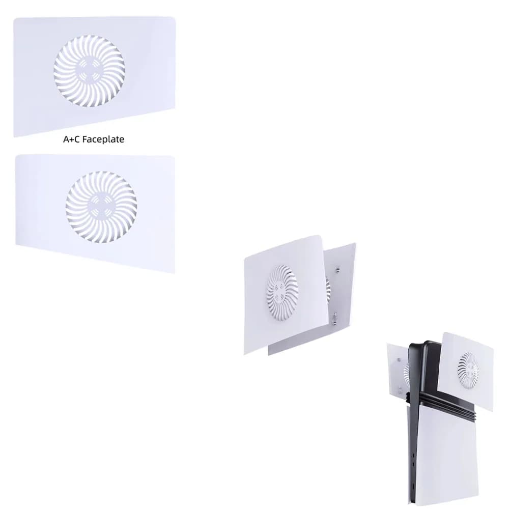 Guscio di superficie AC per copertura superiore PS5 Pro con custodia con foro di raffreddamento Accessorio per console di gioco con dissipazione del calore Bianco