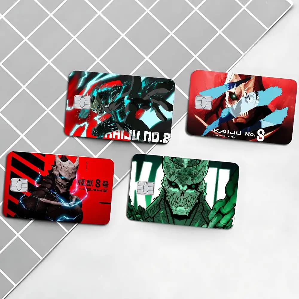 Popolare Adesivo Anime d'Azione K-Kaiju N-No 8, Pellicola Protettiva per Carte di Credito e Debito Piccole e Grandi Senza Chip