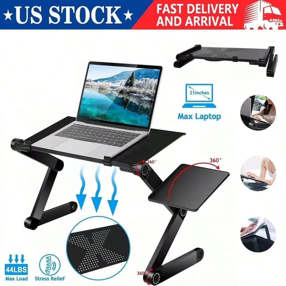 Supporto Regolabile per Laptop, Tavolino da Divano e Letto, Scrivania per Computer Portatile, Nuovo