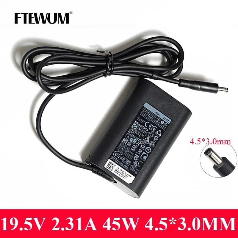 Laptop Adapter 4.5*3.0mm 19.5V 2.31A 45W Charger for Dell LA45NM131 DA45NM131 XPS 11 12 13 9350 Inspiron 11/13/14/15 7579 L322X