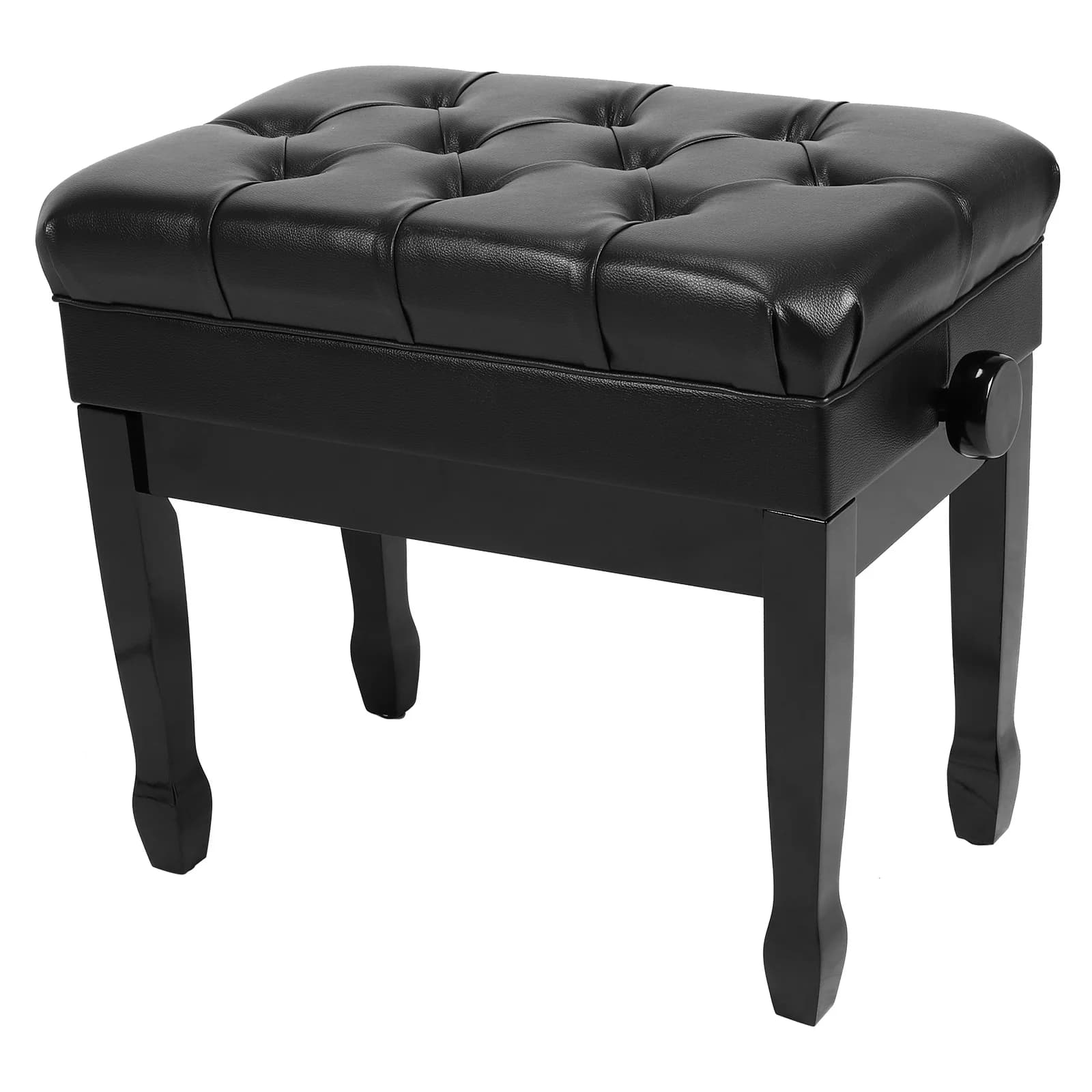 High-adjustable piano stool with library, breathable padded stool for home/music room