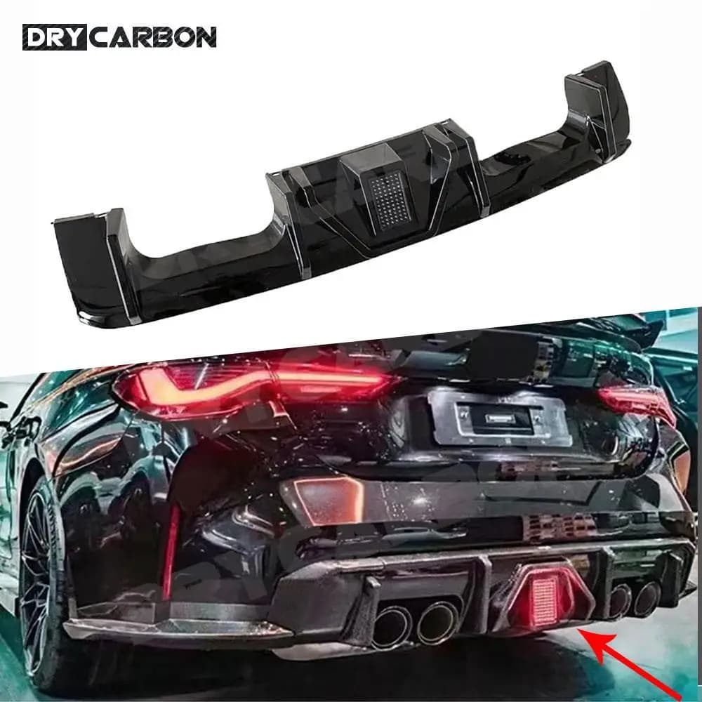 Dry Carbon Fiber Rear Diffuser Lip Spoiler Body Kits for BMW G80 M3 G82 G83 M4 2021+ Rear Bumper Diffuser ABS Accessories