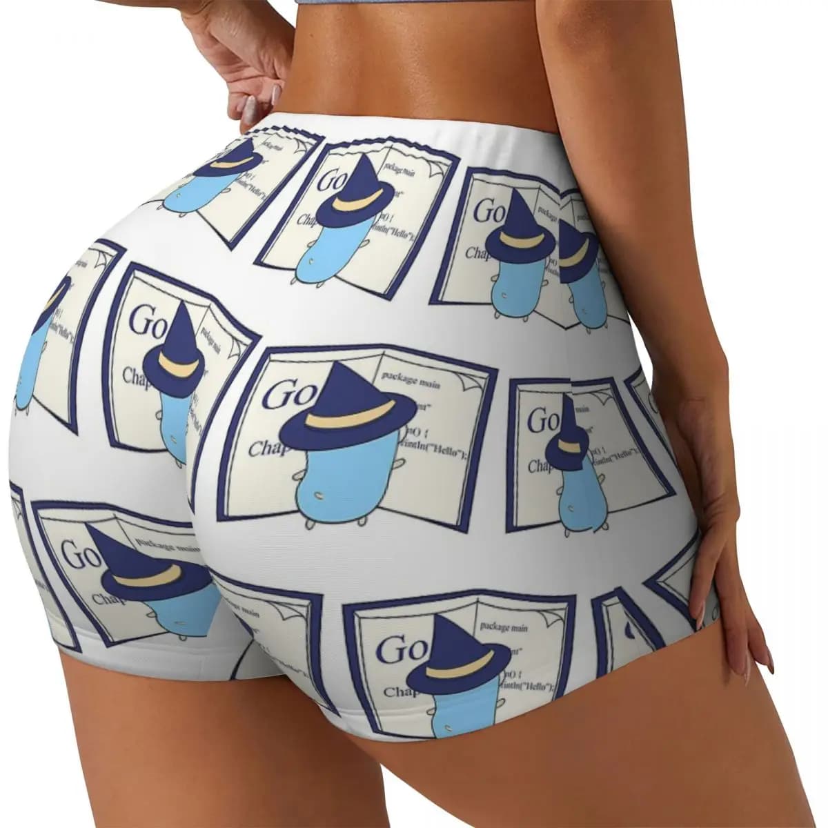 Pantaloncini da yoga per motociclisti da pallavolo atletici personalizzati The Go Gopher Golang Witch Learning Women Gym Workout