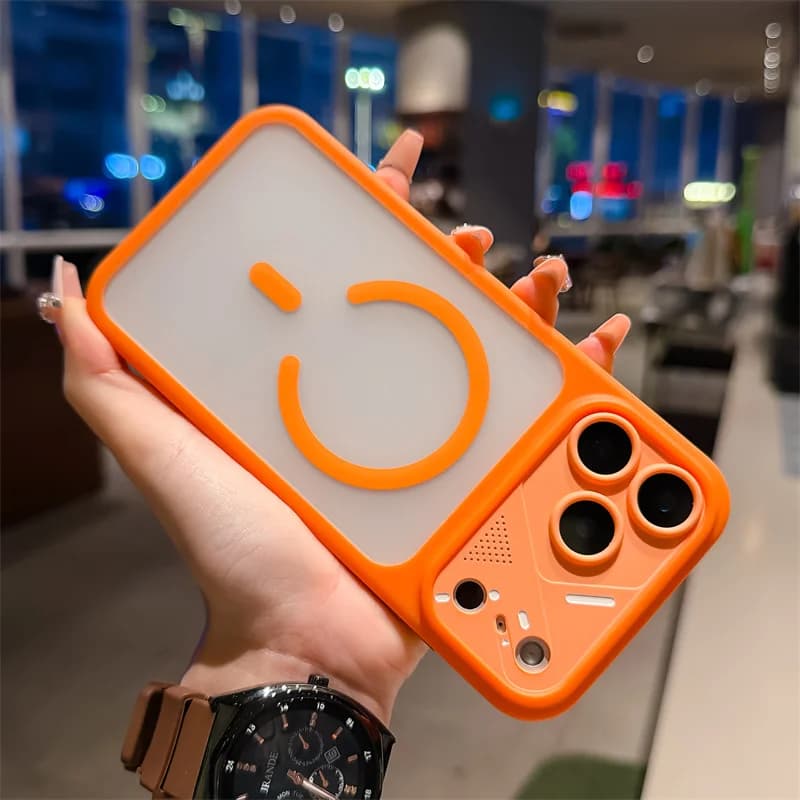 Crystal For Magsafe Magnetic Case For iPhone 17 16 15 14 Plus 13 12 11 Pro Max Heat Dissipating Breathable Lens Protection Cover