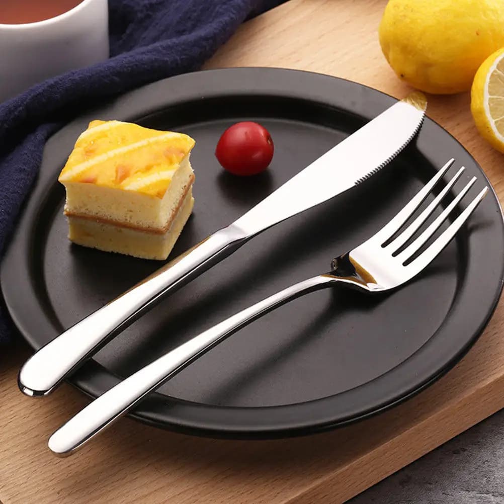 Removable Camping Cutlery Spoon Backpacking Utensils Lightweight Silverware Black