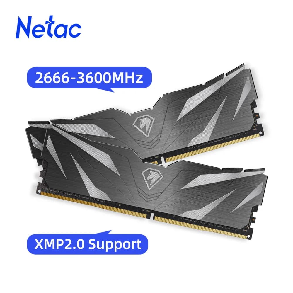 Netac DDR4 8GB 16GB 3200MHz 3600MHz 2666MHz 16GBX2 8GBX2 XMP2.0 Desktop Gaming Memoria Rams Dual Channel for PC Motherboard