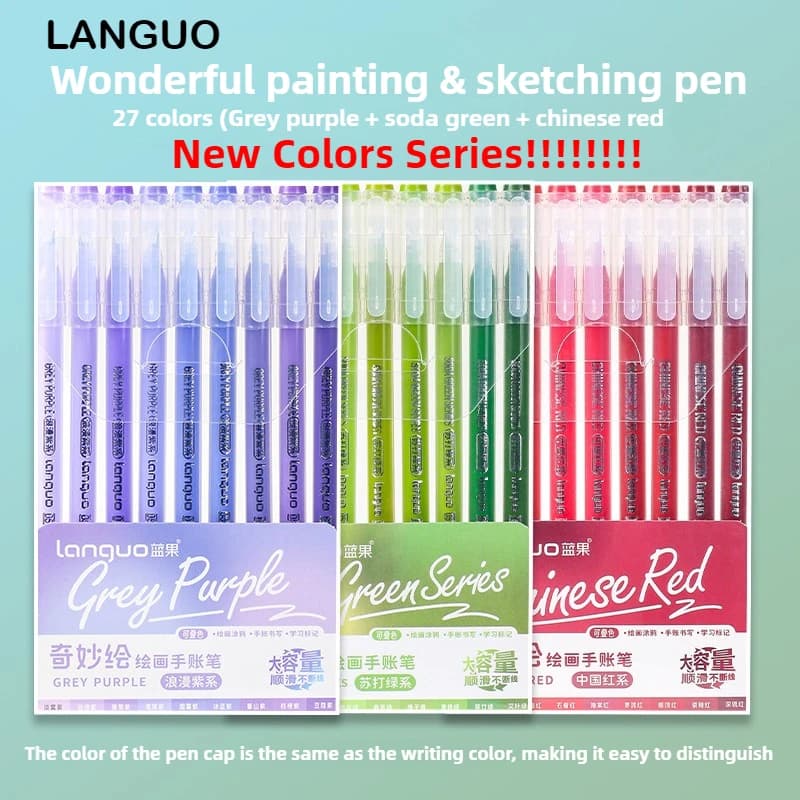 Languo 198/6 PCS Disegno Evidenziatore Morandi Penna Gel Studente Scrapbook Pittura Penna Gel FAI DA TE Materiale Scolastico Per Ufficio di Cancelleria
