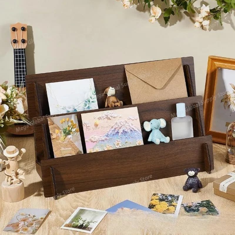 Wooden Detachable Organizer Storage Rack Cosmetics Jewelry Storage Shelf Modern Simple Creative Display Stand Home Decoration