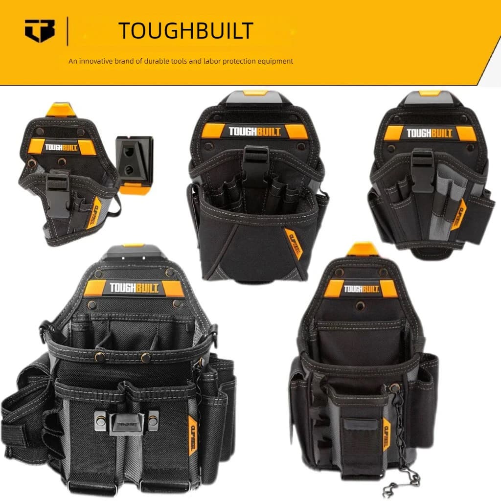 TOUGHBUILT Professional Tool Belt for Electrician & Technician, Full Series of Durable Utility Pouches, Work Belt with Pockets