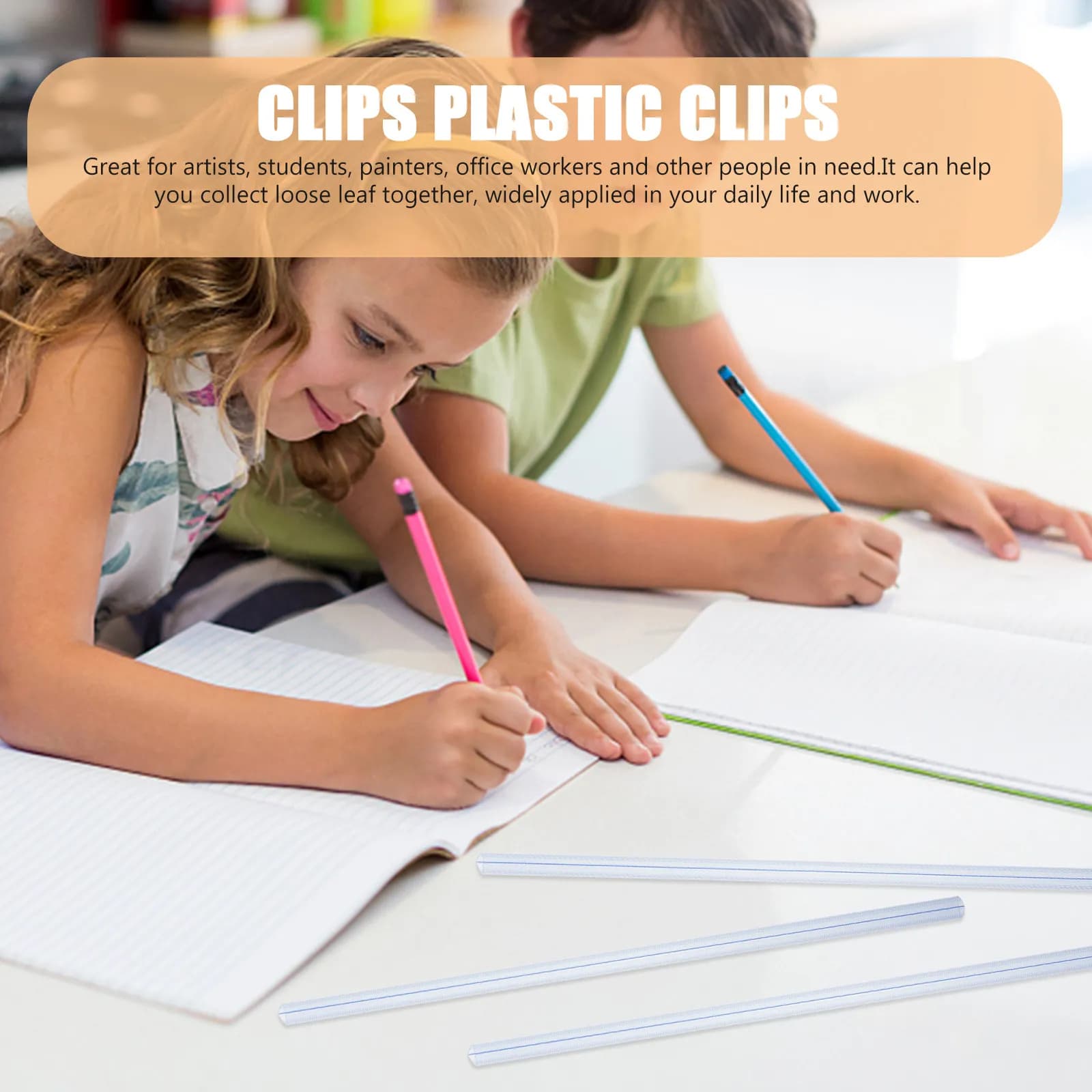 10 Pezzi Raccoglitori Trasparenti Robusti A4, Clip per Rilegatura in Plastica, Raccoglitori Scorrevoli per Planner, Quaderni, Report e Documenti