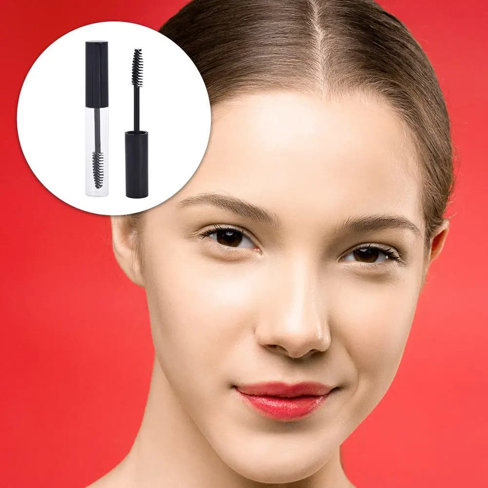 5Pcs 10Ml Empty Mascara Container Refillable Portable Bottle Eyelash Growth Liquid Holder Lightweight Leakproof Plastic Travel