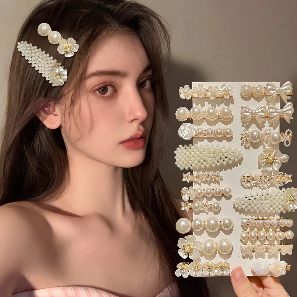Modello da donna da 20 pezzi, clip a becco d'anatra con forcina multi-stile, adatta per l'uso quotidiano e le feste, accessori per capelli regalo consigliati