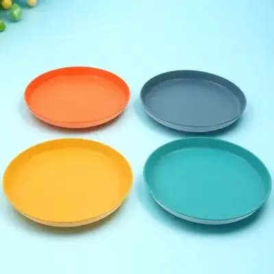 Set di 4 Ciotole per Gatti, Piatte e Rotonde, per Gattini e Gatti a Zampe Corte, per l'Alimentazione Quotidiana