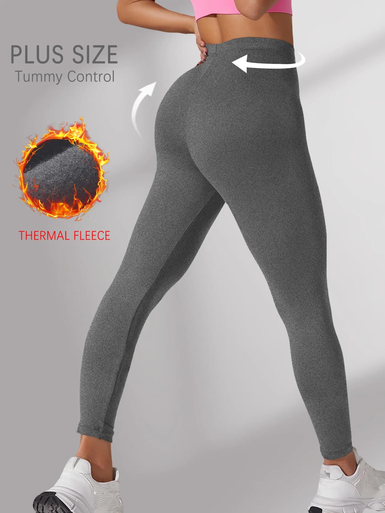 Women's thermal trousers lined with strong fleece sizes women's leggings perfect for workouts and comfort for the cold season