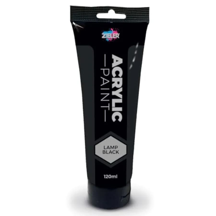 ® Lamp Black Premium Acrylic Paint, 120ml Tube