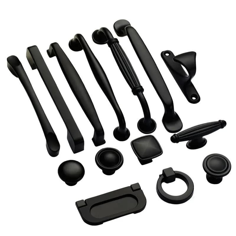 Maniglia per armadio nera Maniglie nascoste Armadio da cucina Ferramenta per mobili Maniglia per mobili Maniglia per armadio Cassetto Manopole per porte del bagno