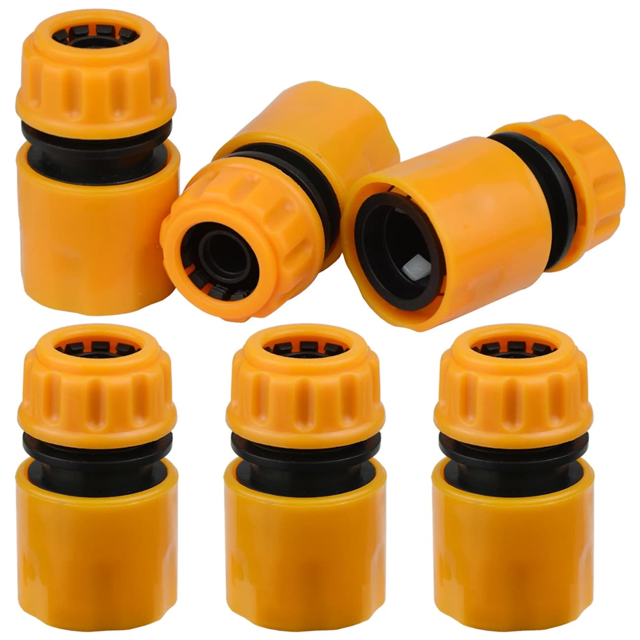 KESLA Set di 6 Connettori Rapidi per Tubo da Giardino 1/2'' e Giunti Adattatori 3/4'' per Riparazione e Sostituzione Tubi