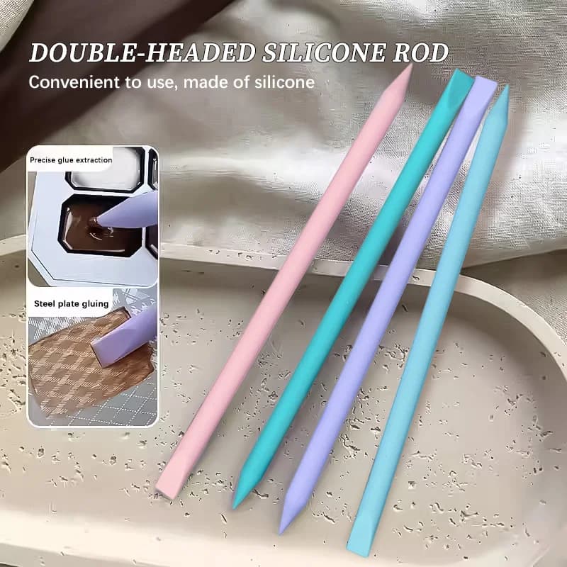 1pc Silicone Stir Stick Doppia Testa Multifunzionale Agitatore Bacchette Vernice Liquida Miscelazione Agitatore Riutilizzabile Strumenti FAI DA TE Pennello Per Unghie