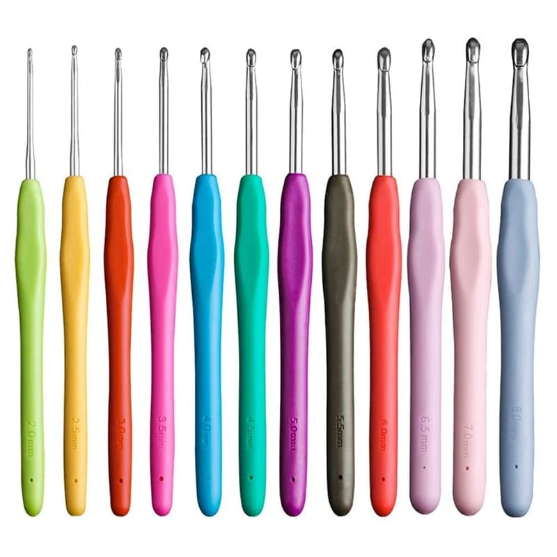 D & D 1pc uncinetti in alluminio manico ergonomico ferri da maglia filato maglione tessuto strumenti per maglieria fai da te accessori per cucire