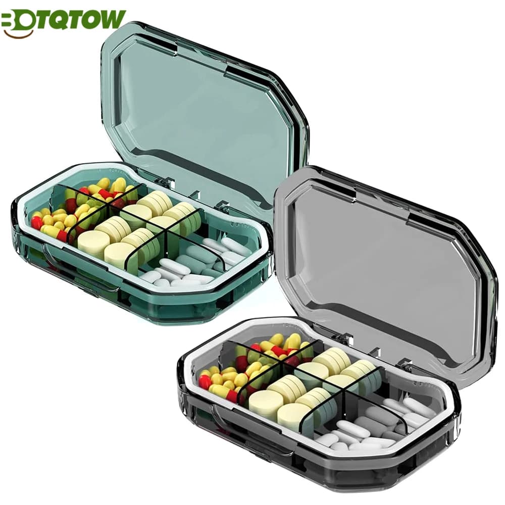1 piece portable pill holder, portable pill holder, travel pill holder for coin pocket to contain vitamins, supplements and medications