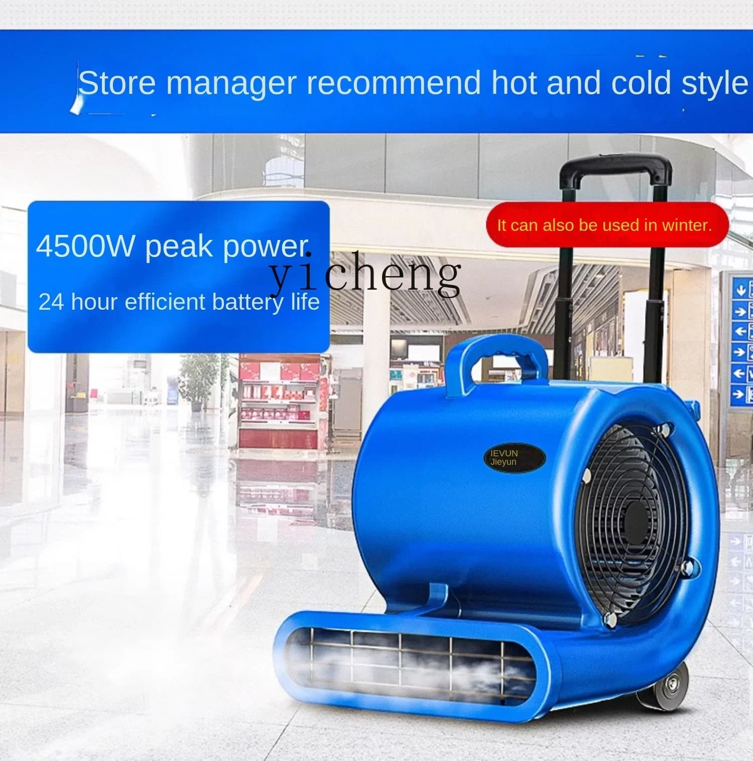Asciugatore ad Alta Potenza, Soffiatore d'Aria Calda e Fredda per Asciugatura Rapida, Deumidificatore per Tappeti e Pavimenti