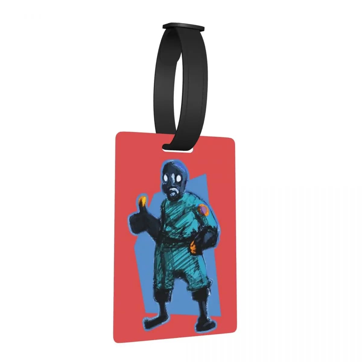 Blu Pyro Team Fortress Etichette per bagagli Accessori per valigie Moda da viaggio Etichetta per imbarco per bagagli Porta etichette ID Nome Indirizzo