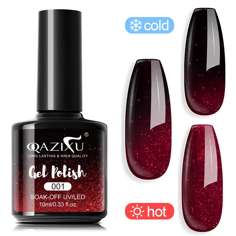 Smalto per unghie gel termico da 10 ml Smalto gel che cambia colore con temperatura Semi permanente Soak Off UV LED Nail Art UV Inverno