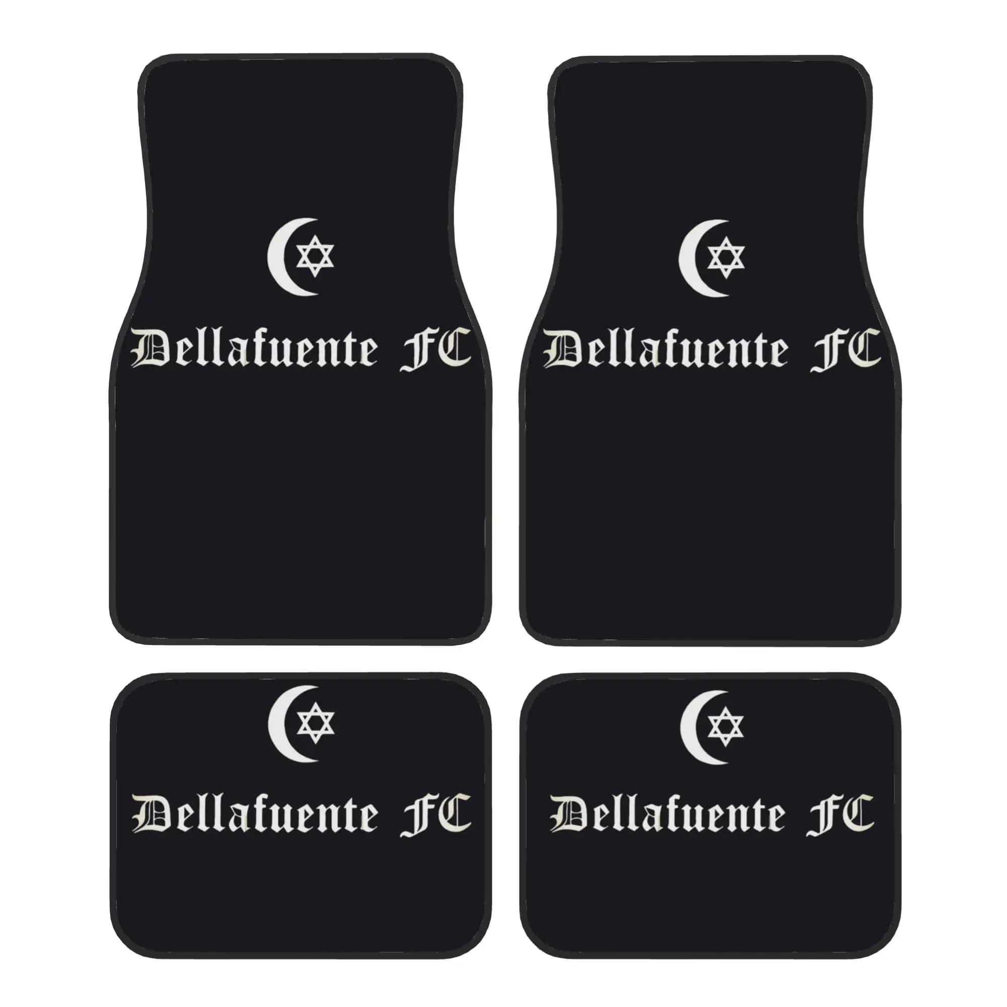 Car Floor Mats 4 Pcs Crystal Velvet Dellafuente Universal Front Rear Foot Mats Non-Slip Carpets Rugs Musical Styles Pieces Auto
