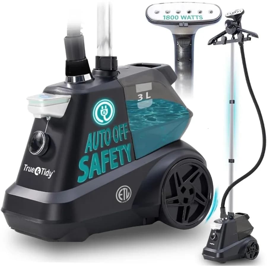 Piroscafo industriale per indumenti resistente per vestiti Il serbatoio dell'acqua extra large da 1800 watt da 3 litri fornisce oltre 90 minuti di Con