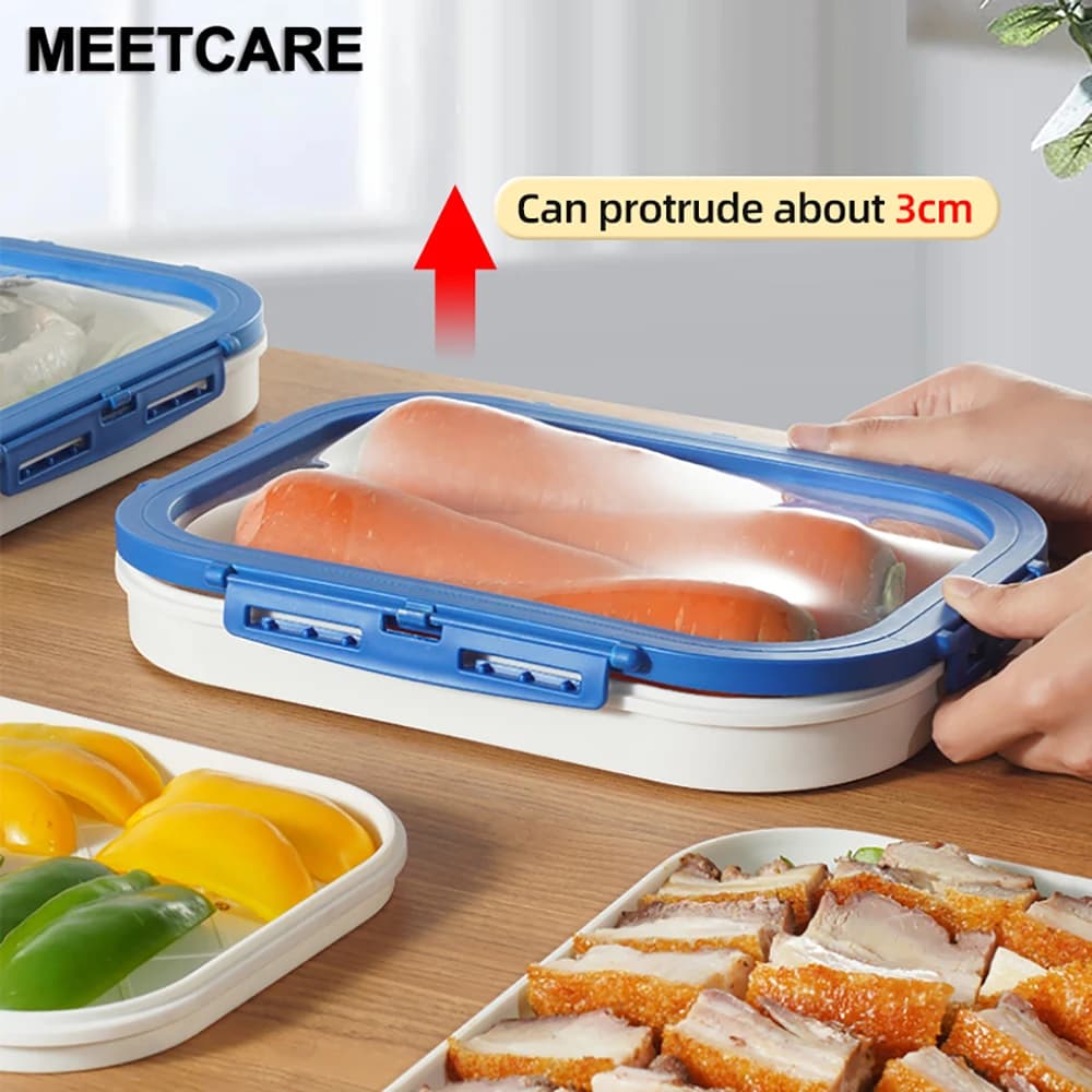 Food Storage Container Stackable Cold Cuts Storage Containers with Clear Lids for Deli Meat, Bacon, Cheese & Meal Prep