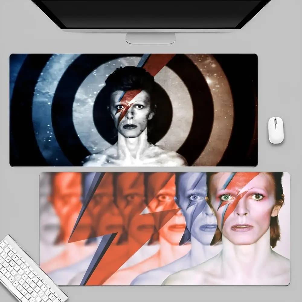 Tappetino da scrivania XL Lockedge 80x30cm con stampa B_BritishS Rock Singer D_DavidS_B_Bowie, accessori da gioco Kawaii, tavoletta da scrittura per studenti