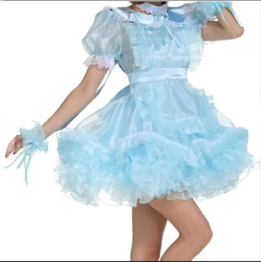 Maid Missy Abito in organza di raso con serratura Abbigliamento cosplay Grembiule indipendente Bracciale personalizzabile