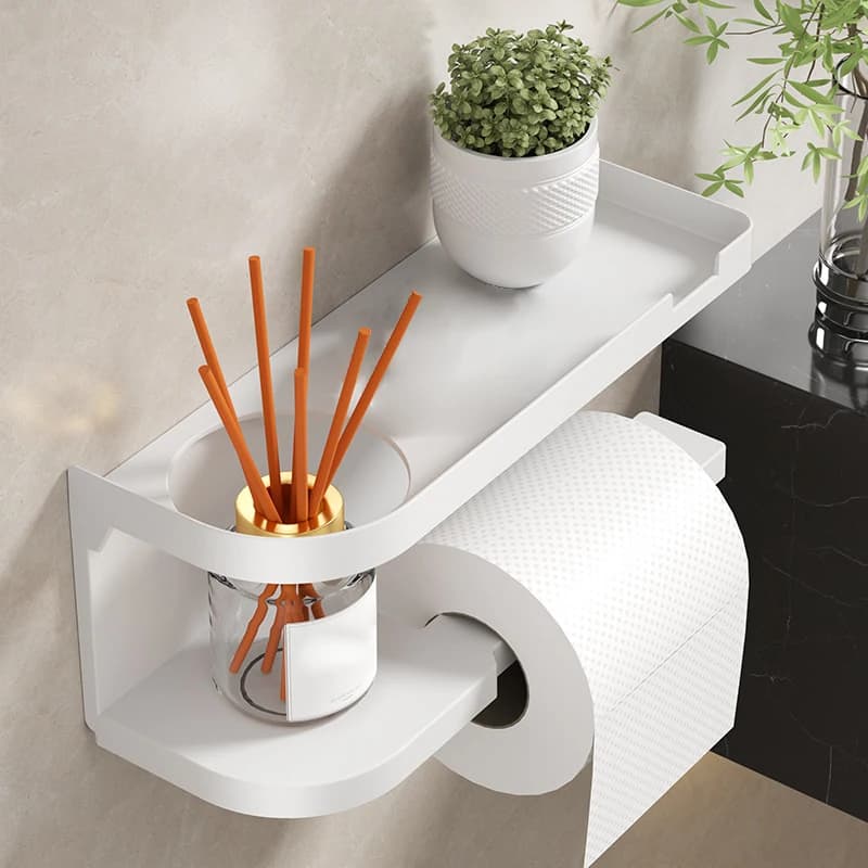 Portaoggetti multifunzione da parete – Contiene carta igienica, asciugamani da cucina – Organizzatore salvaspazio per bagno e cucina