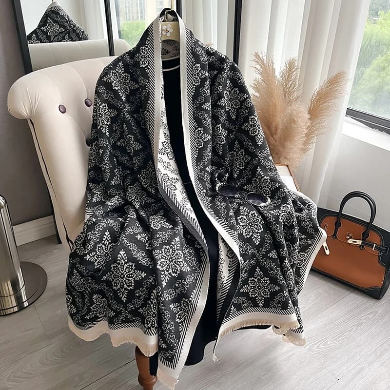 Nuovo 2025 Sciarpa di Cachemire di Inverno per Le Donne Scialle Dell'involucro Femminile Pashmina di Marca di Lusso Poncho Coperta Spessa Calda Bufanda Echarpe Femme