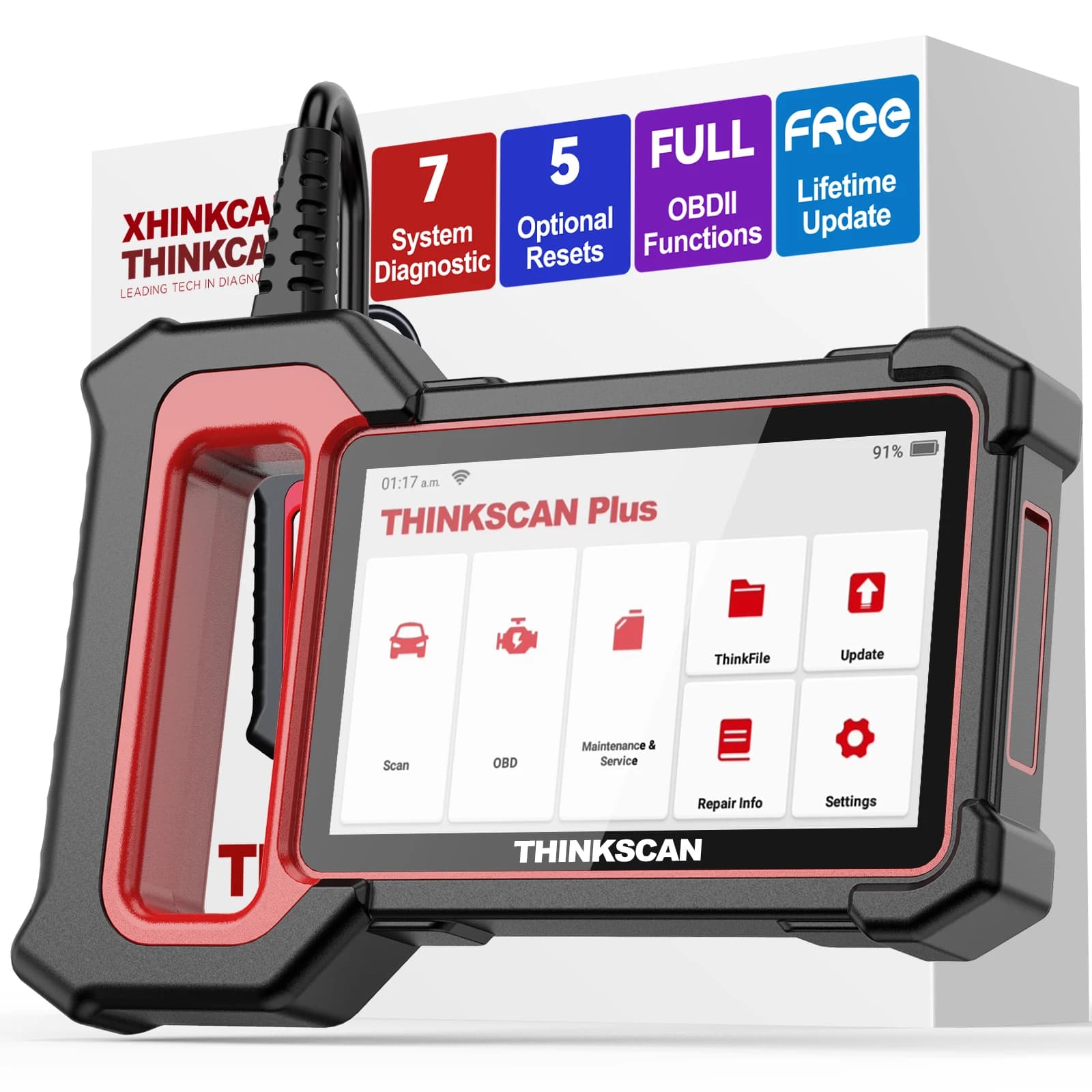 THINKCAR Thinkscan Plus S5 /S4/S6 /S7 OBD2 Strumento diagnostico Motore ABS SRS Sistema TCM Diagnostica obd 2 Lettore di codici automatico Scanner Aggiornamento gratuito a vita