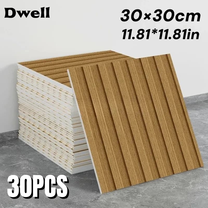 30x30 cm Adesivo da parete Decorazioni per la casa per soffitto Soggiorno Carta da parati autoadesiva impermeabile con venature del legno Peel and Paste Pannelli murali