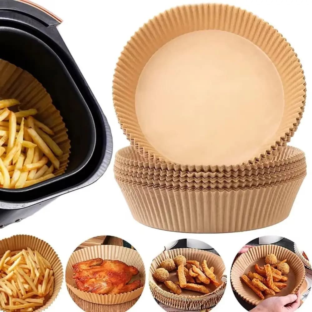 20/50/100 New Paper Sheets Disposable Air Fryer, Waterproof and Oil Resistant, for Steaming, Muffin and Cupcake